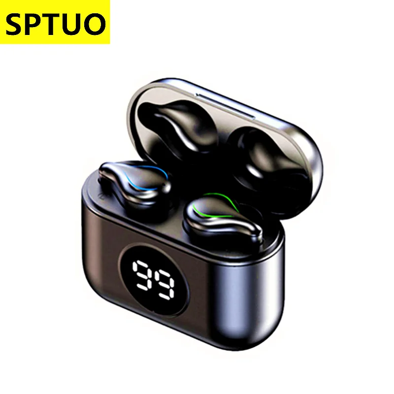 

TWS V5.0 Bluetooth-наушники apt-X; Беспроводная Спортивная гарнитура; 9D стереонаушники-вкладыши; Двойные микрофоны; CVC8.0; Гарнитура