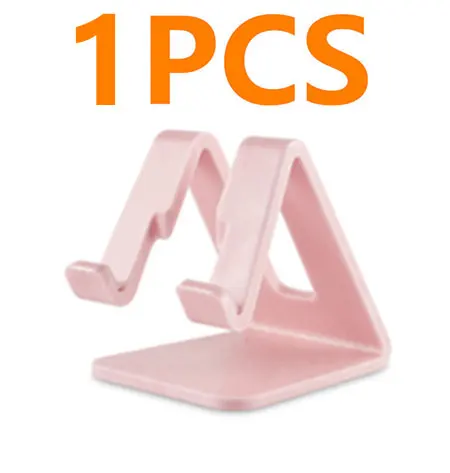 1pcs pink Универсальный настольный держатель для планшета, мобильного телефона, держатель с противоударной силиконовой накладкой, крепкая пластиковая подставка-держатель для сотового телефона, крепление - Цвет: 1pcs pink