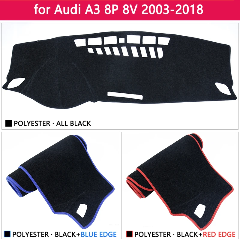 Для Audi A3 8P 8V 2003 ~ 2018 Противоскользящий коврик на приборную панель солнцезащитный