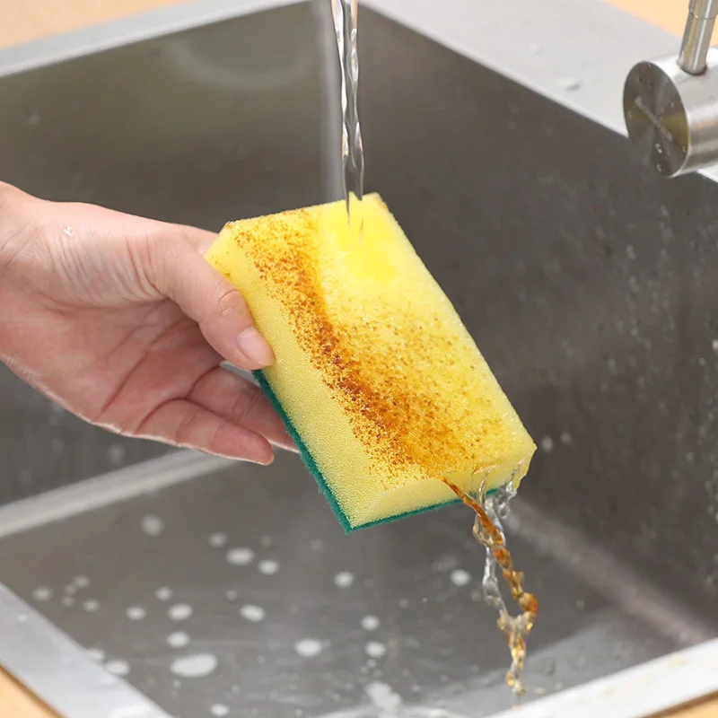

10pcs Dishwashing Sponge Kitchen Nano Emery Cleaning Sponge Kitchen Nano Clean Rub Pot Rust Focal Stains Sponge Removing Kit