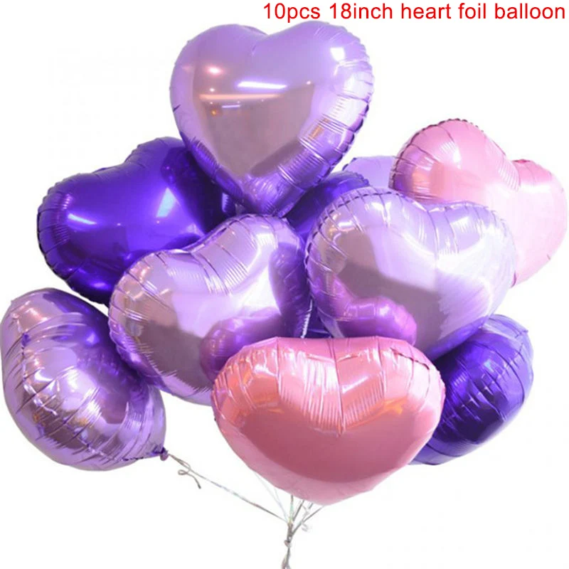 10pcs mixed 3 color 10 шт мульти розовое золото сердце фольгированные шары конфетти латексные воздушные шары для дня рождения вечерние украшения дети взрослые шарики для свадьбы - Цвет: 10pcs mixed 3 color