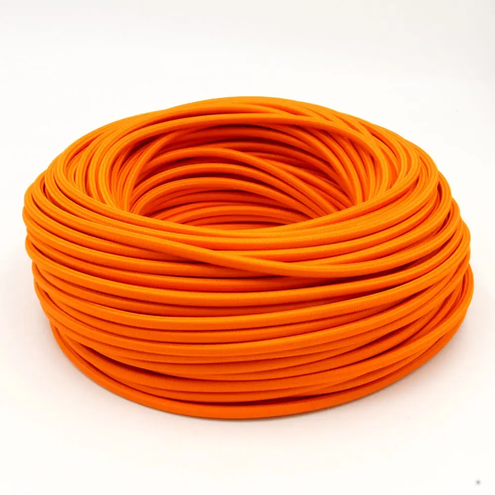 15 Orange 3 м 5 м 10 м 3 ядра 0,75 мм2 тканевый кабель с Текстильной Оплеткой тканый тканевый покрытый гибкий шнур питания винтажный Электрический провод - Цвет: 15 Orange
