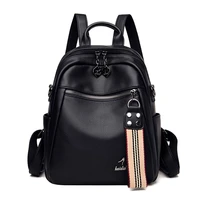 womens backpack female pu leather back pack school bag for girl rucksack double zipper fashion shoulder bag