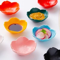 ceramic cherry blossoms sauce bowl mini kitchen utensils trinket seasoning plate for ice cream fruit sala tableware