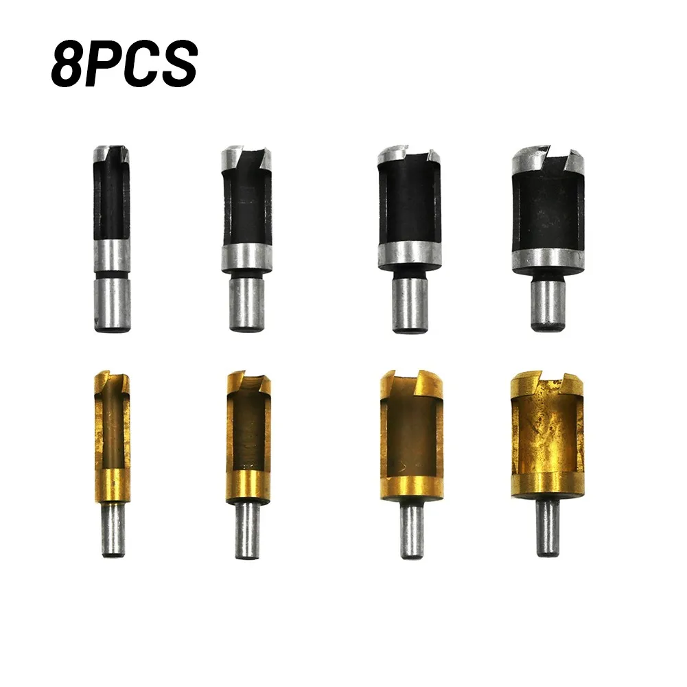 

8-piece Cork Tool Cutter Drill Bits Titanium-plated Workshop Equipment