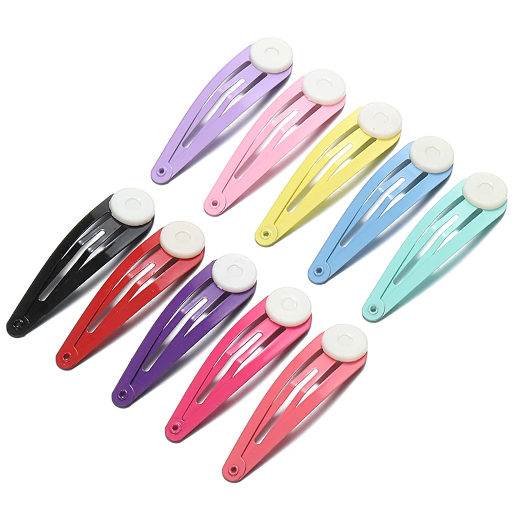 20 шт. 5 см заколки для волос основа ВВ цветные металлические настройки Diy Детские