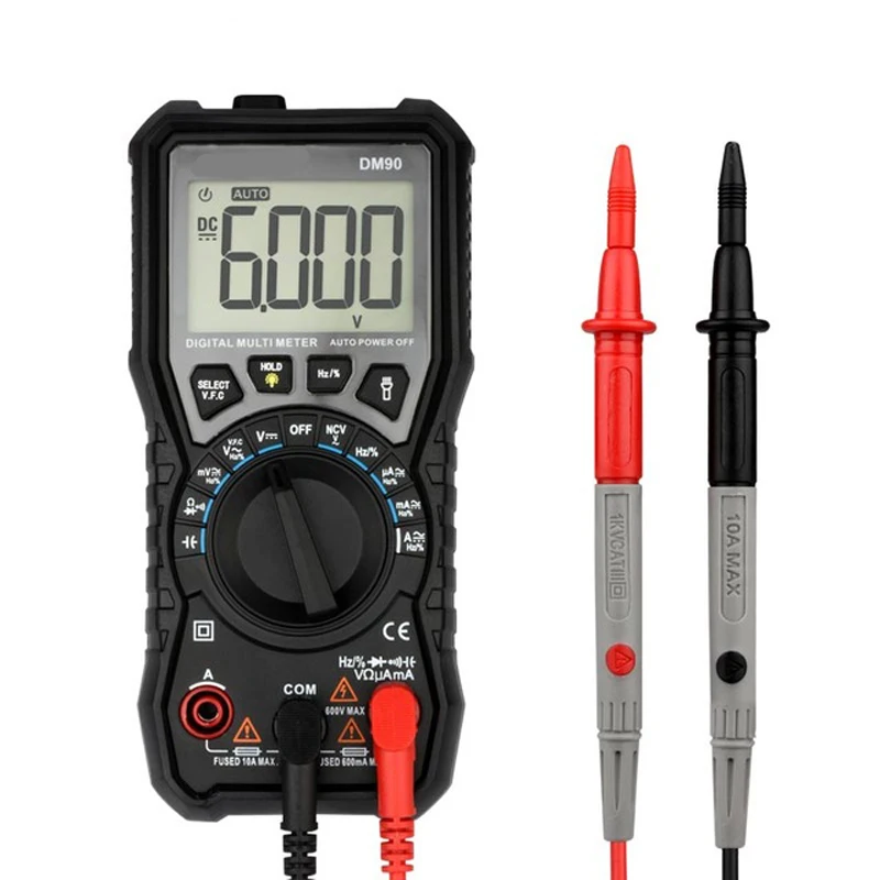 Высокоточный цифровой мультиметр DM90/DM90A с ЖК-дисплеем измеритель напряжения и