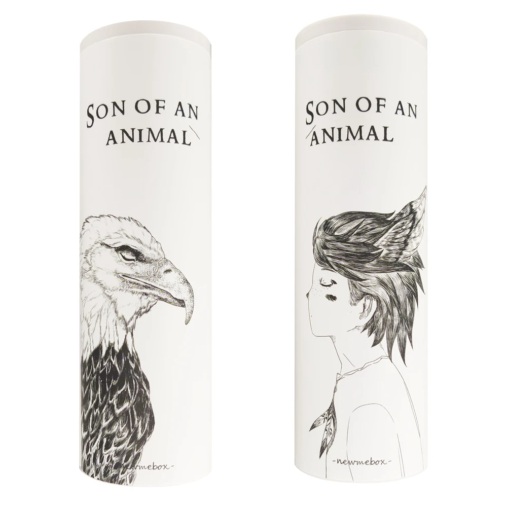 Чехол для карандашей с изображением орла и мальчика белый черный чехол ручек