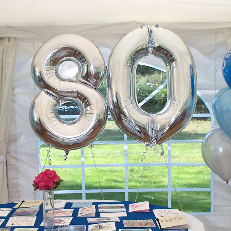 1 шт. 16 дюймов золотые серебристые с цифрами фольгированные шары украшения для