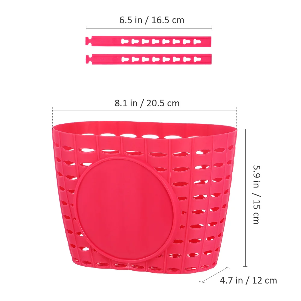 

BESPORTBLE Children Bike Front Basket Storage Container Handlebar Carrier (Red)