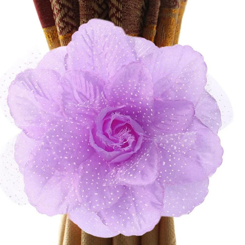 Занавес для гостиной спальни с зажимом завязками на спине занавески цветами