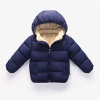 2021 winter cotton padded jacket kids boys coat thick artificial wool jackets baby girls coats outerwear children hooded jacket