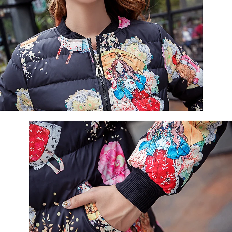 2017 новая зимняя тонкая хлопковая куртка женская размера плюс с леопардовым