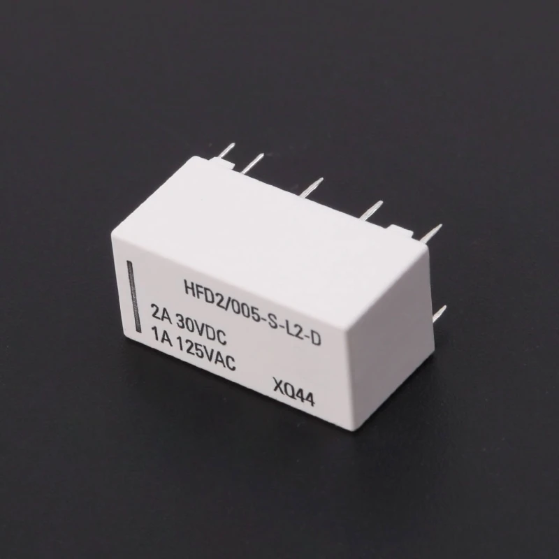 5 в катушечное реле фиксации DPDT 2A 30VDC 1A 125VAC HFD2/005 S L2 D Realy|Реле| |