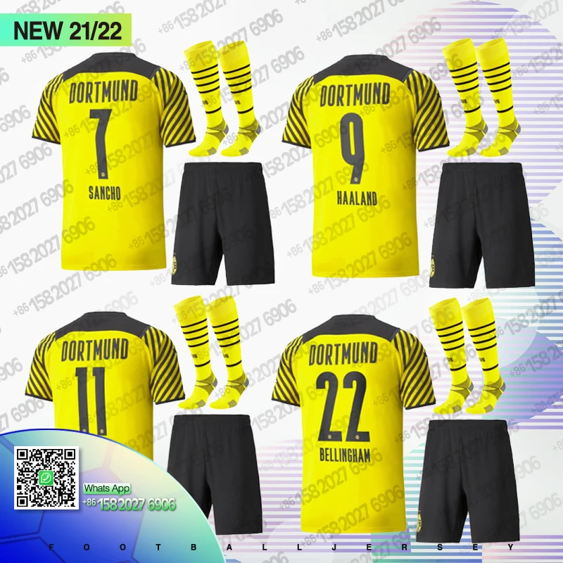 

2021 Топ тайские футболки лучшего качества 2022 Джерси по индивидуальному заказу Джерси Дортмунд Бесплатная доставка Детская Лучшая распродаж...