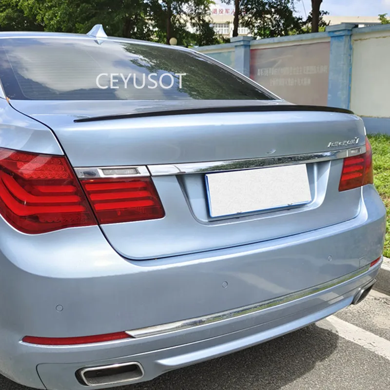

CEYUSOT For BMW 7 Series G11 F03 F04 Accessories Spoiler PU Material Car Trunk Rear Lip Black Wing Tail Diffuser V STYLE 2000-22