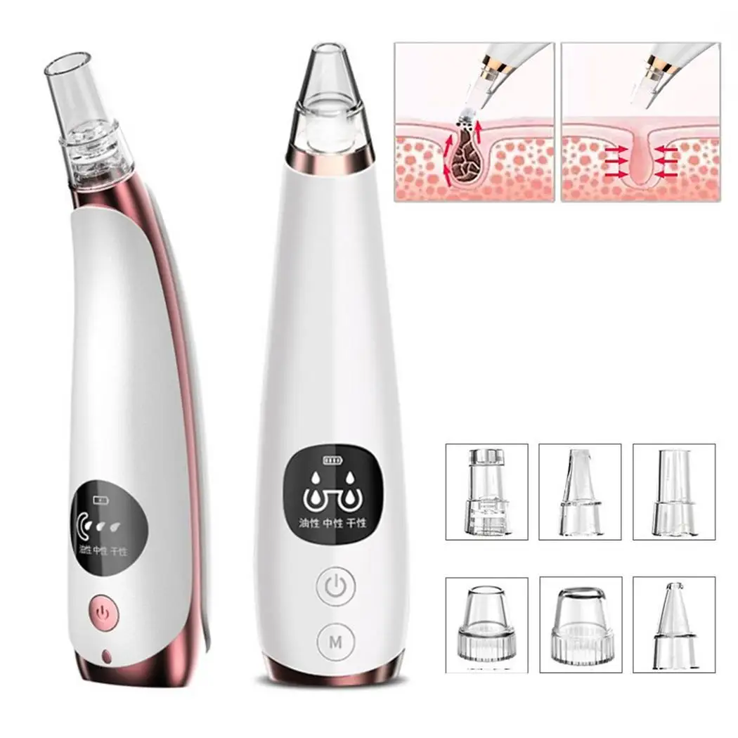 Женский электрический прибор для удаления черных точек с присоской черный 150 мин