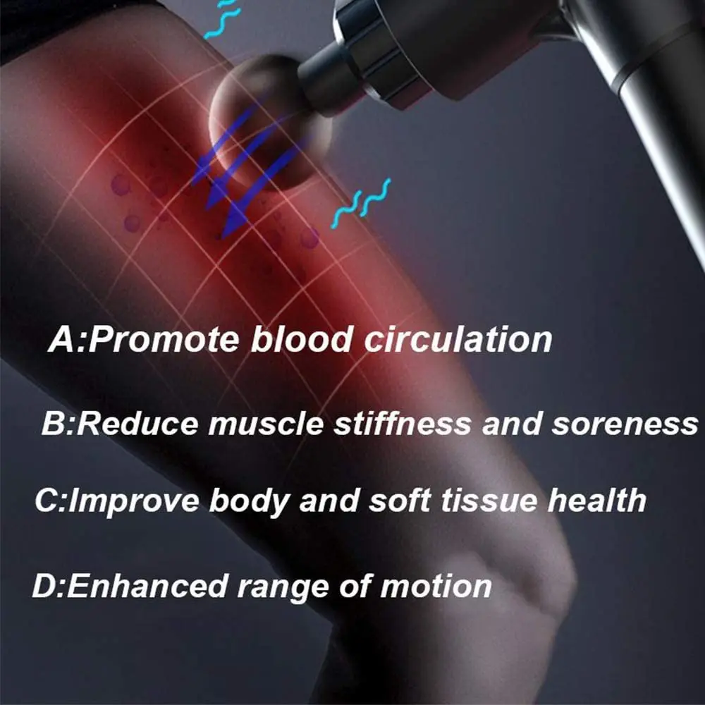 30 скоростей ЖК дисплей Дисплей массажный пистолет Электрический расслабление