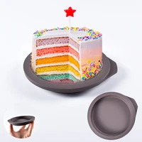 rainbow layer cake pan set round cake baking pan nonstick chocolate cookie pastry molds pie pans pizza crust omelet resin craft