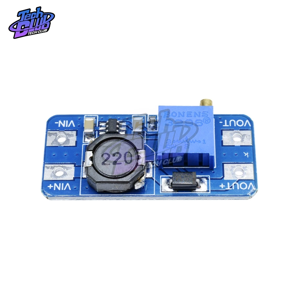 Повышающий Модуль питания MT3608 DC повышающая плата с максимальным выходом 28 в 2 А