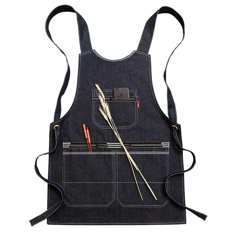 Фартук Джинсы Корейская версия модная износостойкая Мужская и Женская рабочая