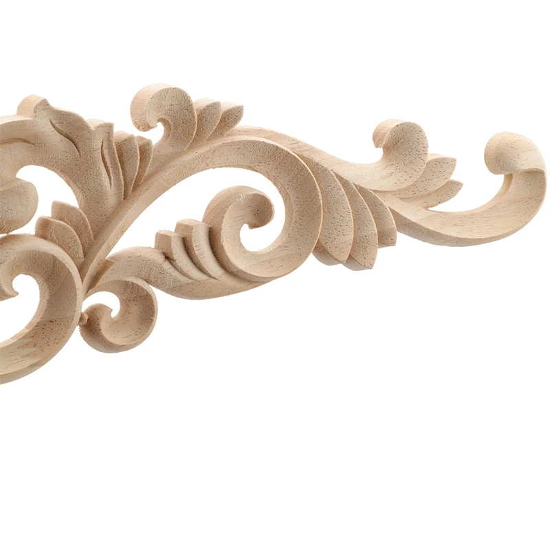 RUNBAZEF Неокрашенная древесина наклейки с резьбой угловая аппликация рама для