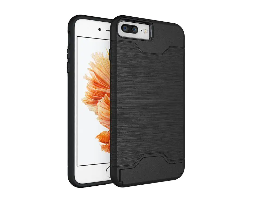 Group Vertical iPhone7 Plus Case Smooth Brushed Metal Design Back Cover For Black QKC r60 | Мобильные телефоны и