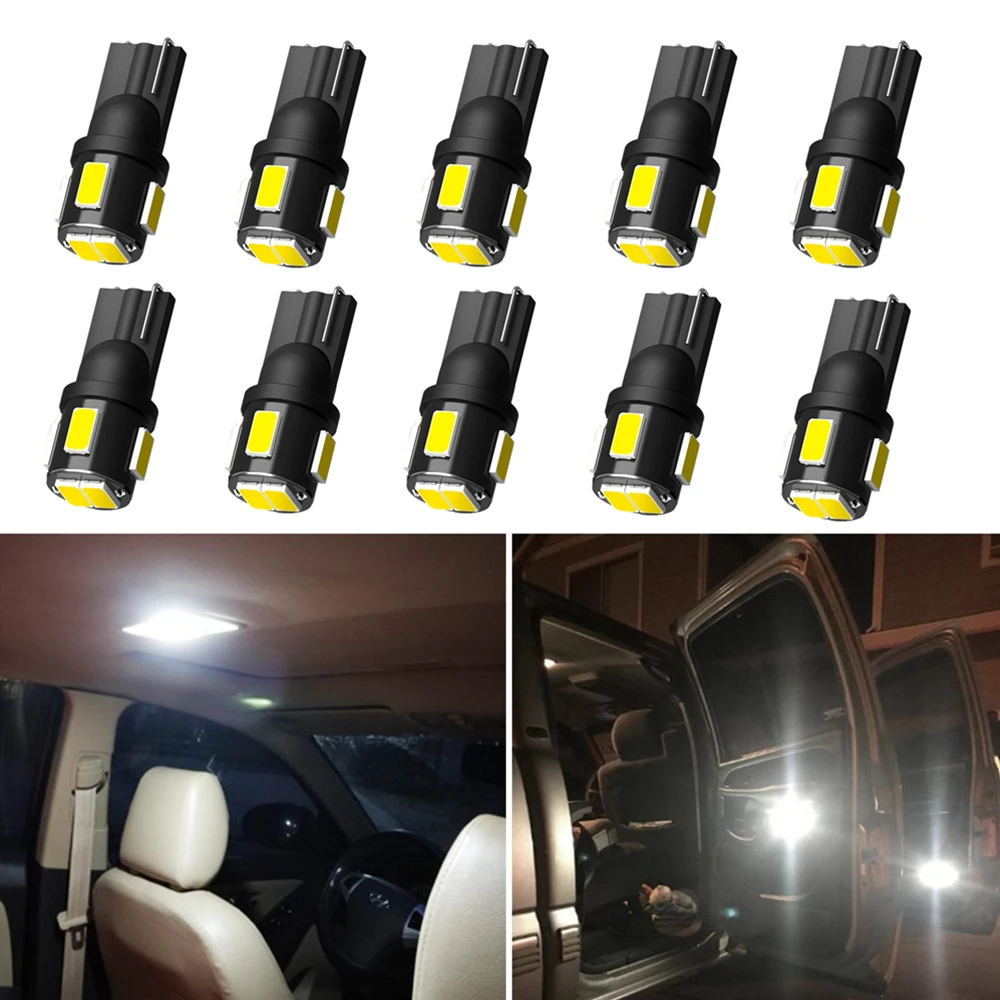10 шт. T10 W5W 194 501 светодиодные лампы для освещения салона автомобиля Nissan Qashqai J11 J10 X