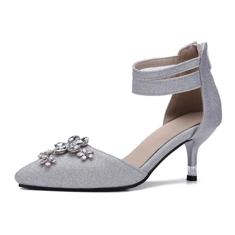 Женские туфли-лодочки большого размера на высоком каблуке женские с цветочным