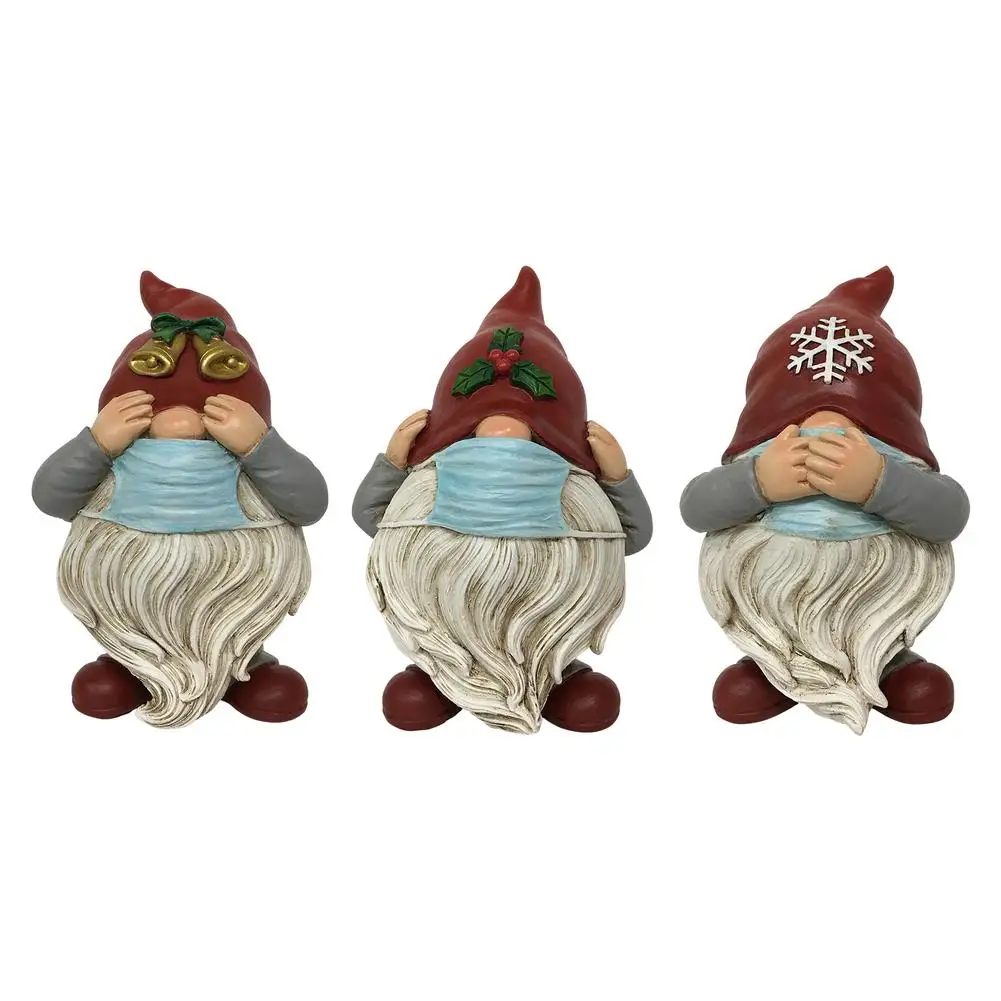 

Christmas Dwarf Resin Sculpture Cute Garden Gnomes Statue Funny Gnomes Lawn Ornaments Figurines For Christmas Outdoor Patio Ya