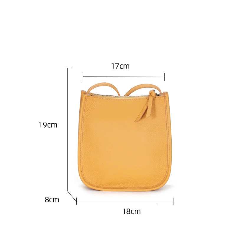 

2021 New First layer cowhide Genuine Leather Fashion Simple Retro Crossbody Bags Women Tassel Zipper Shoulder Bag Ladies Popular