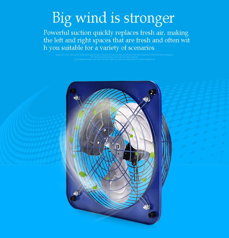 Мощный промышленный бесшумный экстрактор воздуховодов металлический осевой