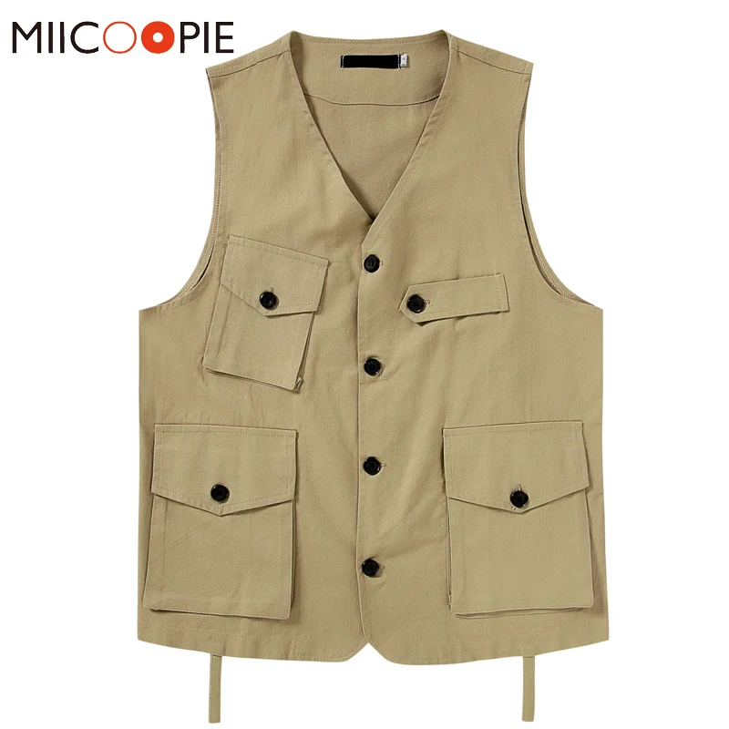 

Outdoor Multi Pocket Military Sleeveless Vest Men Casual Fishing Traveler Mens Waistcoat Jacket Plus Size Male Tactical Vests