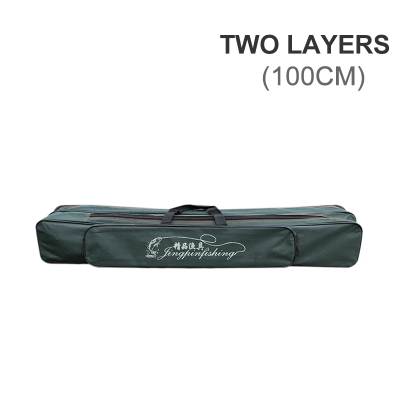 Army Green 100 cm Новые сумки для рыбалки 2 Слои многофункциональная сумка для рыбалки стержень катушки Lure нейлон хранения Полюс Карп рыболовные снасти Чехол XA40G - Цвет: Army Green 100 cm
