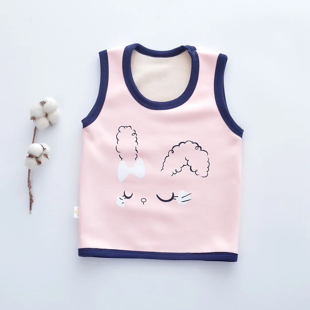 Зимний детский жилет PPXX меховой мультяшная теплая детская куртка без рукавов для