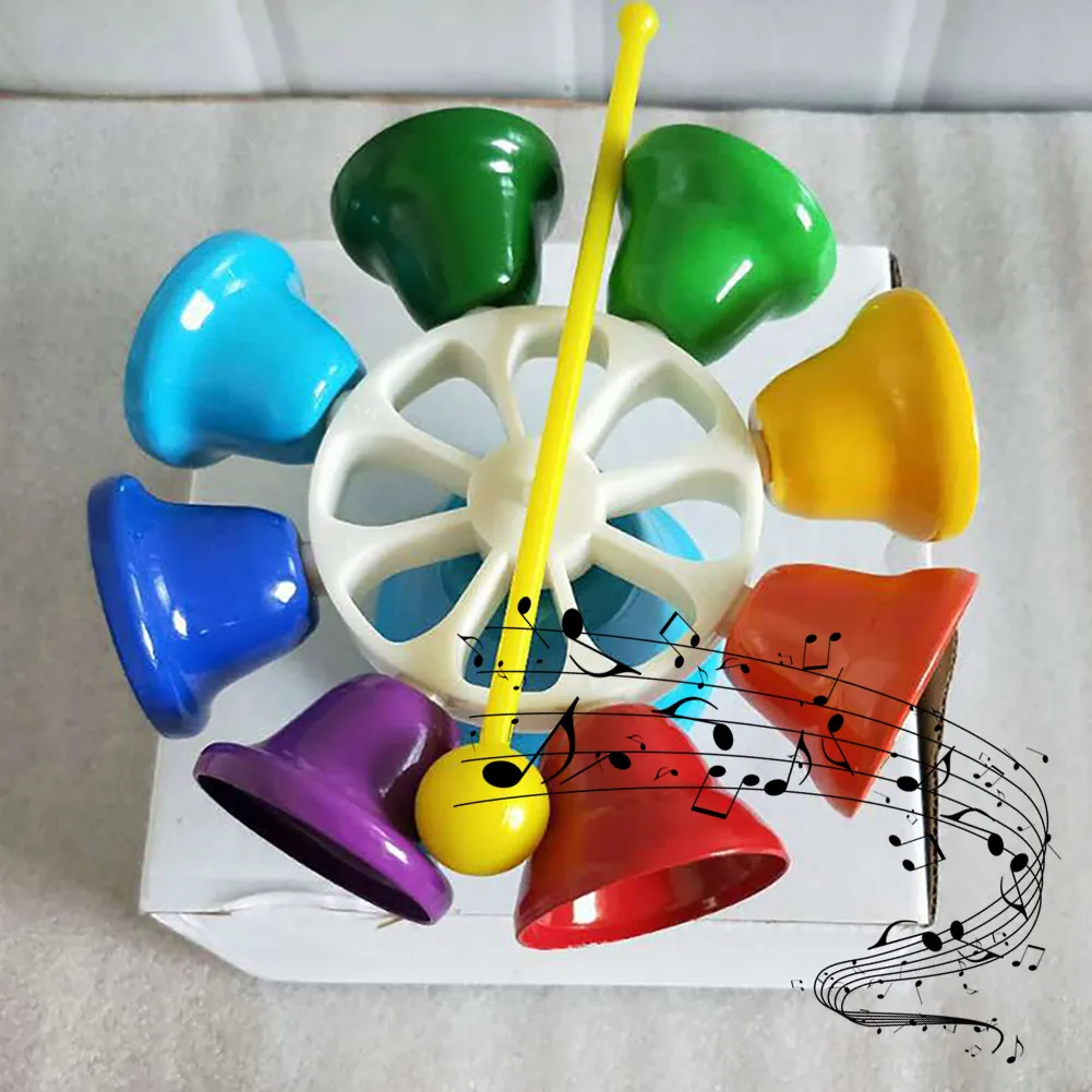 8 тонов детские музыкальные колокольчики перкуссионный инструмент звуковая