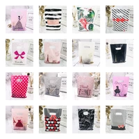 cheaper more pattern jewelry plastic bag with handle 15x20cm christmas wedding gift thick shop gift shopping packaging pouches