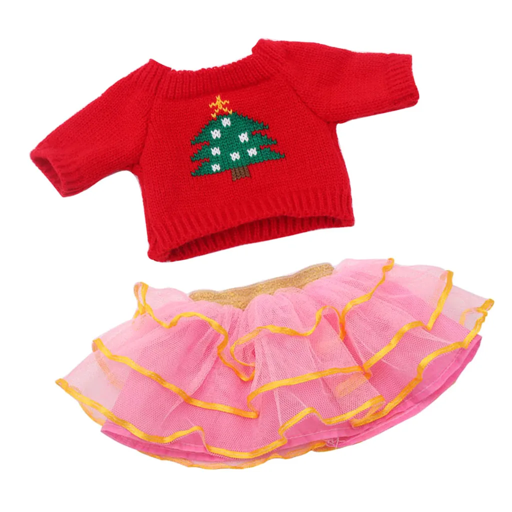 

Xmas Clothes for 18'' AG American Doll Doll Sweater Skirt Outfit
