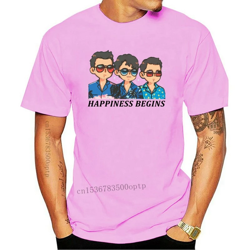 

New The Jonas Brothers T-Shirt - Happiness Begins Tour Tshirt - Jobros Shirt Classic Custom Design Tee Shirt