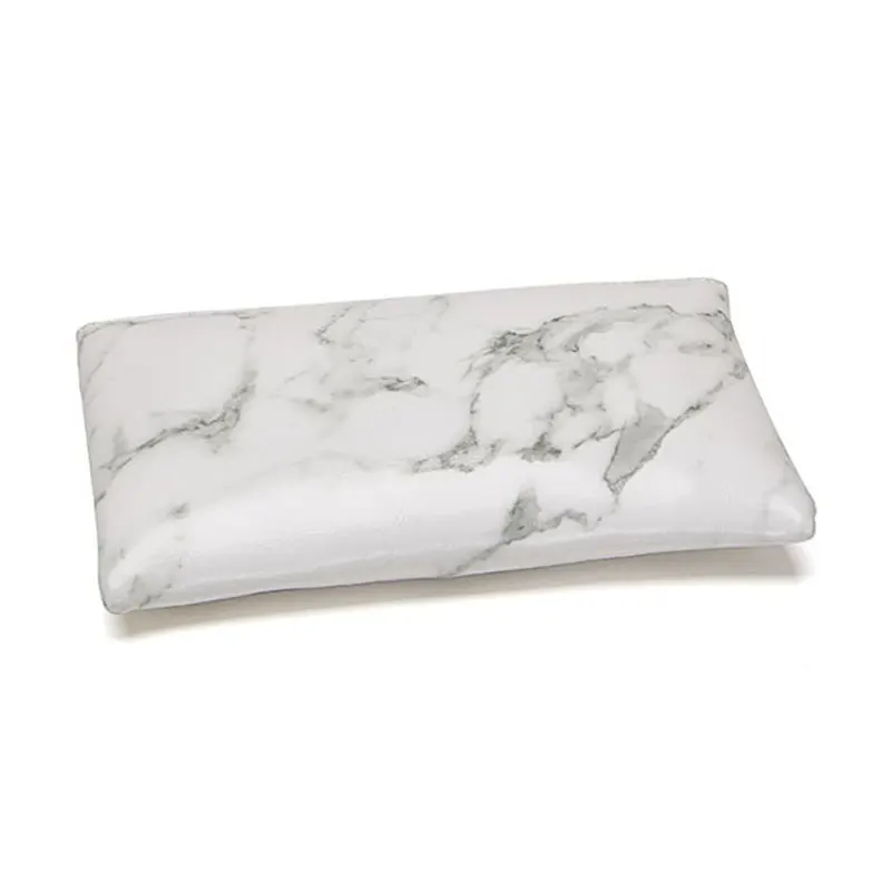 

Large Capacity Storage Bag With Zipper Marble Pattern PU Leather Makeup Storage Tool for Women J9
