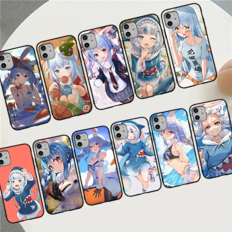 

Hololive Usada Pekora gawr gura Phone Case for iPhone 11 12 13 mini pro XS MAX 8 7 6 6S Plus X 5S SE 2020 XR cover