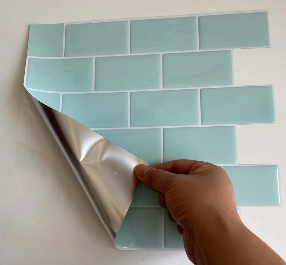 

Subway Tiles Peel And Stick Backsplash Removable Self Adhesive Wall Sticker Vinyl Bathroom Kitchen Home Decor DIY -10 sheets