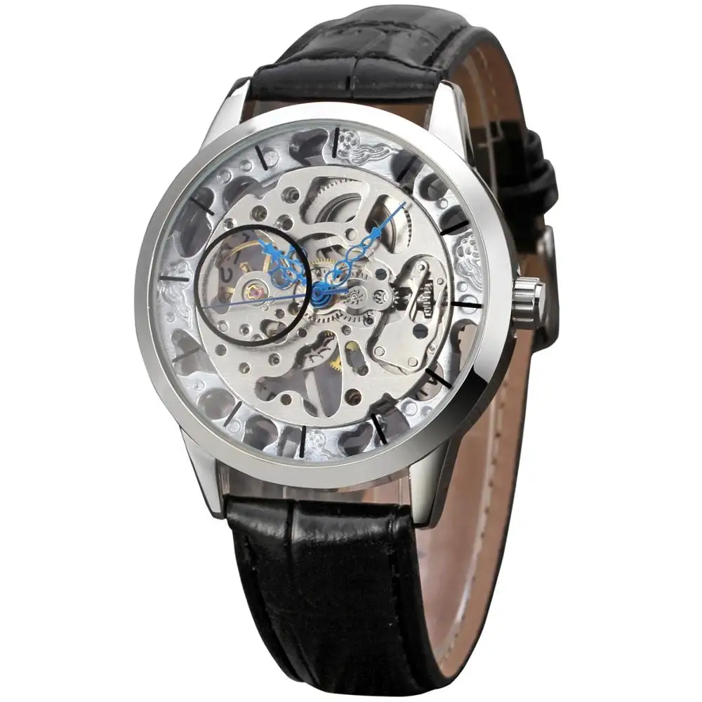 Часы наручные WINNER мужские с простым дизайном модные люксовые маленькими глазами