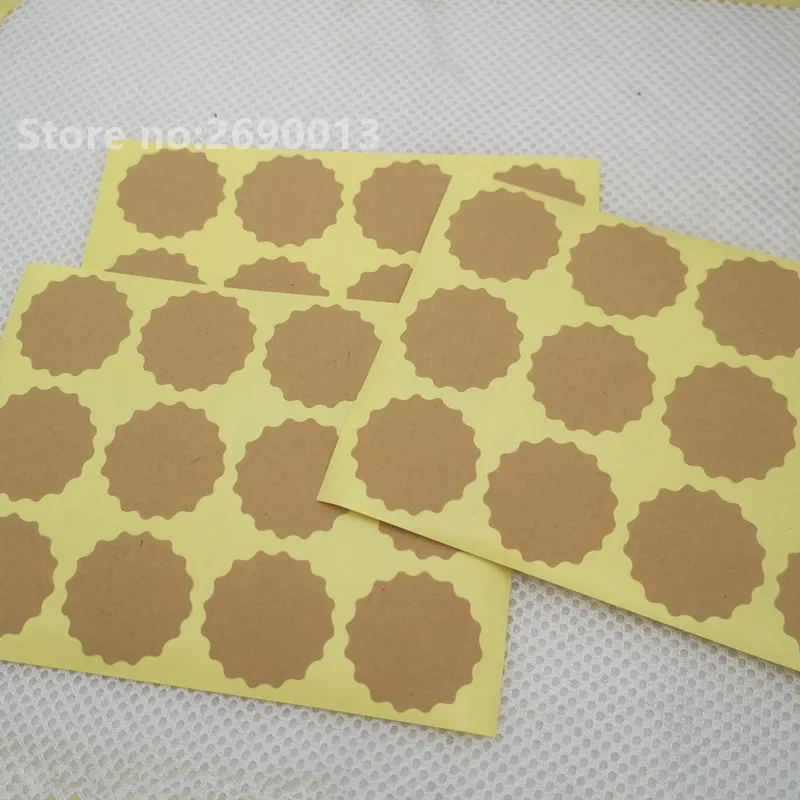 

120 Pcs/lot Handmade Sticker Vintage Blank Kraft Label Sticker DIY Hand Made For Gift Packaging Cake Baking Sealing Sticker