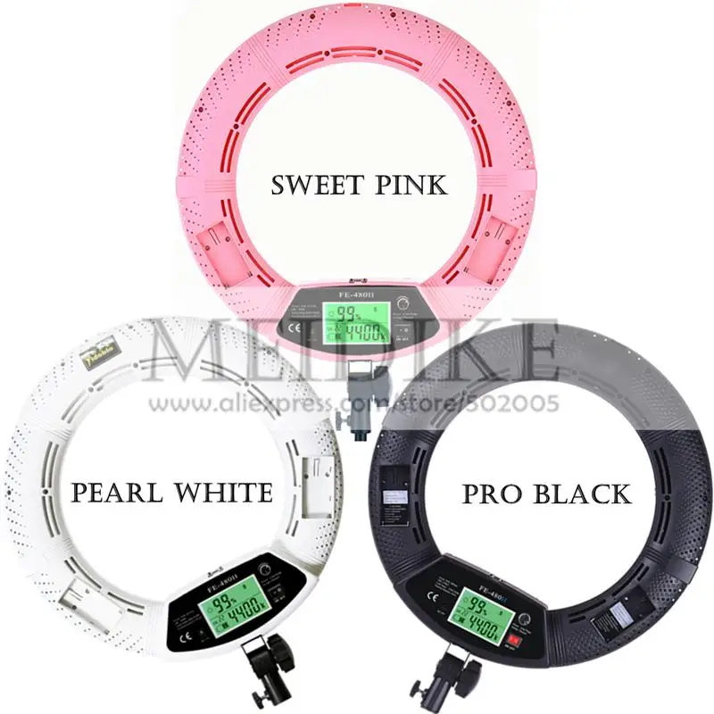 

LED Ring lamp Bio-color Ring Lamp 480 LEDS Lamp Photography Beauty salon nail Makeup selfie Lighting + stand+bag + battery