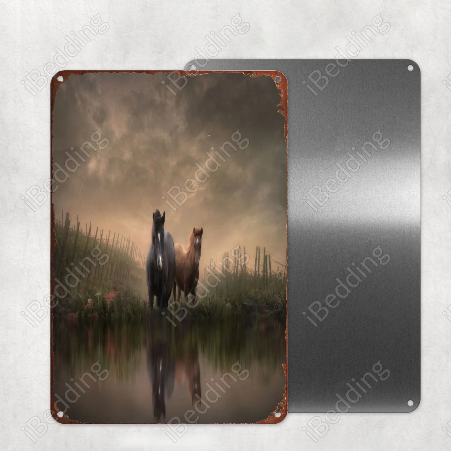 

At the Water's Edge Vintage Plaque Metal Retro Tin Sign Bar Pub Club Wall Decor Iron Painting Decorative 20x30cm Plate