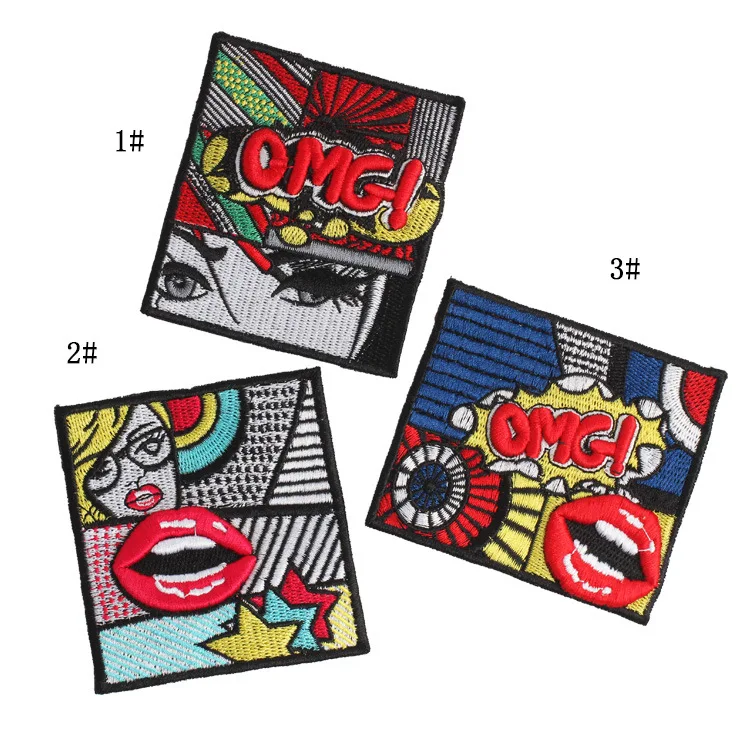 DIY сексуальный рот средства ухода за губами Вышивка Патчи для одежды джинсовые