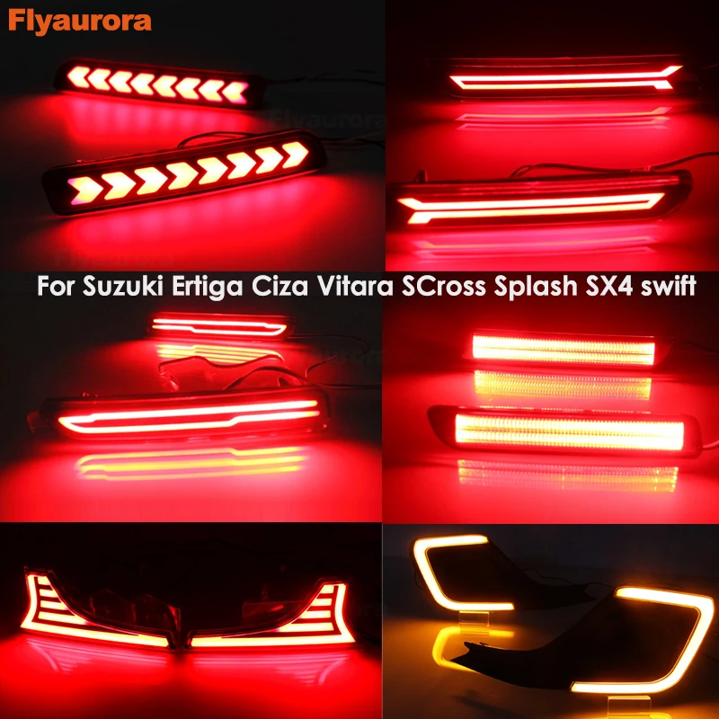 

LED Rear Brake Tail Bumper Reflector Rear fog Warning Light For Suzuki Ertiga Ciza Vitara SCross Splash SX4 swift Car Accessorie