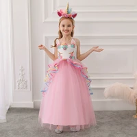 2021 autumn pageant flower princess dress elegant kids dresses for girls children costume party wedding dress evening 10 12 year