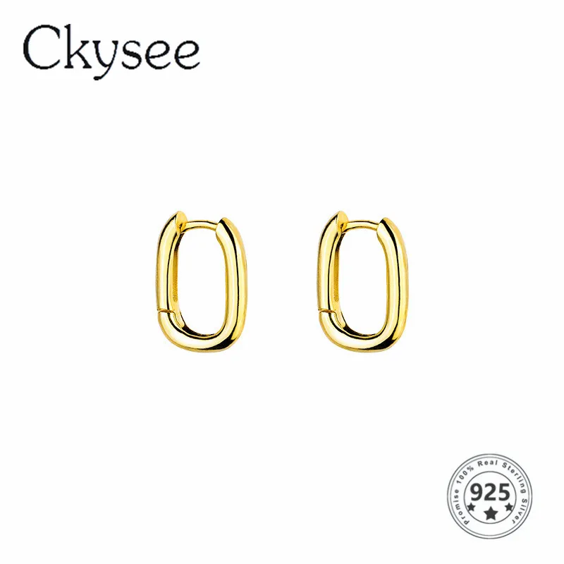 

Женские Геометрические серьги Ckysee, простые дизайнерские изысканные серьги из стерлингового серебра 925 пробы, модные ювелирные изделия 2020 в ...